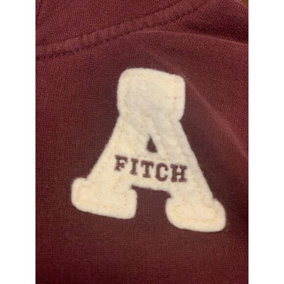 Abercrombie & Fitch Maroon y2k Hooded Sweatshirt Size XS - Picture 7 of 8